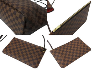 新品未使用 LOUIS VUITTON ルイヴィトン ネヴァーフル MM トートバッグ N41358 ダミエ キャンバス ブラウン ゴールド金具 中古 4c069760