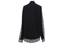 Load image into Gallery viewer, BALMAIN バルマン Logo Bomber Jacket ロゴボンバージャケット ロゴ RH08900J928 ブラック ホワイト サイズM 美品 中古 4c069784