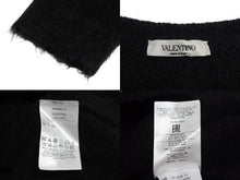 Load image into Gallery viewer, 極美品 VALENTINO ヴァレンチノ モヘア ニット VLTN ブランドロゴ UV0KC12B6U5 ブラック ホワイト サイズM 中古 4c069788