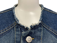 画像をギャラリービューアに読み込む, 極美品 MaisonMargiela メゾンマルジェラ ノーカラー デニムジャケット S50AM0561 S30561 ブルー サイズ46 中古 4c069789