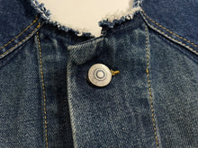 画像をギャラリービューアに読み込む, 極美品 MaisonMargiela メゾンマルジェラ ノーカラー デニムジャケット S50AM0561 S30561 ブルー サイズ46 中古 4c069789
