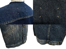 画像をギャラリービューアに読み込む, 極美品 MaisonMargiela メゾンマルジェラ ノーカラー デニムジャケット S50AM0561 S30561 ブルー サイズ46 中古 4c069789