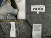 画像をギャラリービューアに読み込む, 極美品 MaisonMargiela メゾンマルジェラ ノーカラー デニムジャケット S50AM0561 S30561 ブルー サイズ46 中古 4c069789