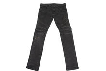 Load image into Gallery viewer, BALMAIN バルマン デニム パンツ ブラック ボトムス バイカー コットン サイズ29 S5HT551 美品 中古 4c069791
