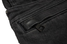 Load image into Gallery viewer, BALMAIN バルマン デニム パンツ ブラック ボトムス バイカー コットン サイズ29 S5HT551 美品 中古 4c069791