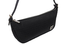 画像をギャラリービューアに読み込む, 極美品 FENDI フェンディ ズッキーノ アクセサリーポーチ ブラック 総柄 ロゴ ハンドバッグ キャンバス レザー 中古 4c069809