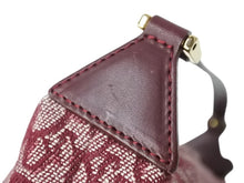 画像をギャラリービューアに読み込む, Christian Dior クリスチャンディオール ショルダーバッグ ハンドバッグ トロッター コットンキャンバス ボルドー 美品 中古 4c069816