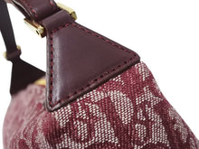 画像をギャラリービューアに読み込む, Christian Dior クリスチャンディオール ショルダーバッグ ハンドバッグ トロッター コットンキャンバス ボルドー 美品 中古 4c069816