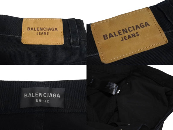 Very good condition BALENCIAGA DENIM SIZE STICKER BAGGY LARGE BAGGY FIT denim pants 767977 Size S Washed Used 4c069829