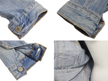 画像をギャラリービューアに読み込む, GUITAR BOY ギターボーイ パッチ ワッペン 刺繍 デニム ジャケット Gジャン ブルー コットン サイズ2 美品 中古 4c069854