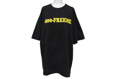 極美品 FREE ME FROM THE TRAP フリーミーフロムザトラップ 半袖Tシャツ コットン ブラック イエロー サイズL 中古 4c069875