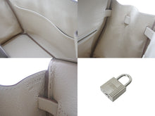 Load image into Gallery viewer, 極美品 HERMES エルメス BIRKIN バーキン30 ハンドバッグ クレ エプソン シルバー金具 C刻印 中古 4c700020