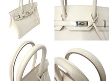 Load image into Gallery viewer, 極美品 HERMES エルメス BIRKIN バーキン30 ハンドバッグ クレ エプソン シルバー金具 C刻印 中古 4c700020