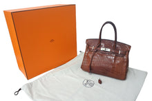 Load image into Gallery viewer, HERMES エルメス BIRKIN バーキン30 ハンドバッグ ポロサス ゴールド金具 E刻印 ゴールド ブラウン 4c700022