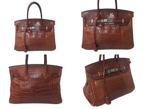 HERMES エルメス BIRKIN バーキン30 ハンドバッグ ポロサス ゴールド金具 E刻印 ゴールド ブラウン 4c700022