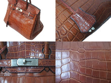 Load image into Gallery viewer, HERMES エルメス BIRKIN バーキン30 ハンドバッグ ポロサス ゴールド金具 E刻印 ゴールド ブラウン 4c700022