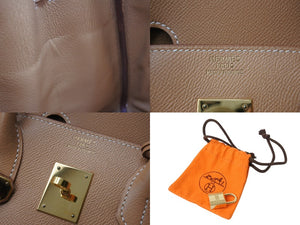 極美品 HERMES エルメス BIRKIN バーキン30 ハンドバッグ ナチュラル クシュベル ゴールド金具 □B刻印 中古 4c700027