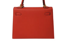 Load image into Gallery viewer, 新品同様 HERMES エルメス ハンドバッグ 外縫い ケリー 25 ルージュドクール レッド エプソン 中古 4c700029
