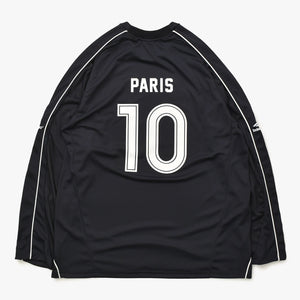 新品同様 BALENCIAGA バレンシアガ 24SS PARIS SOCCER パリ サッカーゲームシャツ 778972 サイズ1 ブラック 中古 4a007004