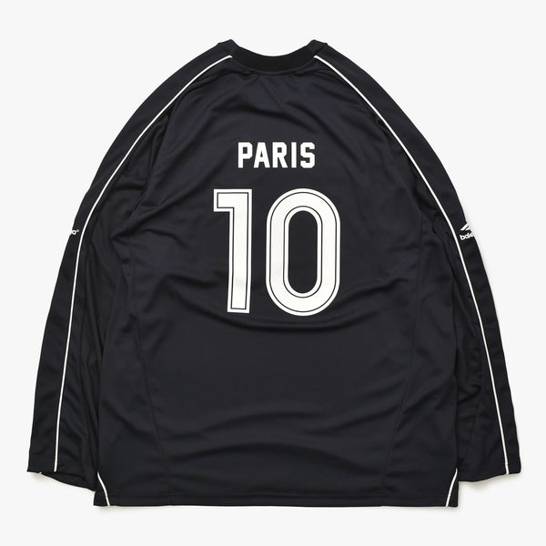 新品同様 BALENCIAGA バレンシアガ 24SS PARIS SOCCER パリ サッカーゲームシャツ 778972 サイズ1 ブラック 中古 4a007004