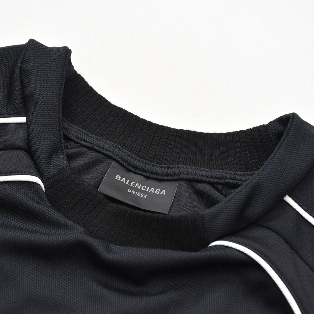 新品同様 BALENCIAGA バレンシアガ 24SS PARIS SOCCER パリ サッカーゲームシャツ 778972 サイズ1 ブラック 中古 4a007004
