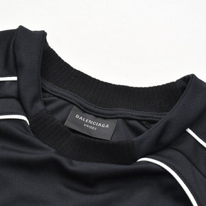 新品同様 BALENCIAGA バレンシアガ 24SS PARIS SOCCER パリ サッカーゲームシャツ 778972 サイズ1 ブラック 中古 4a007004