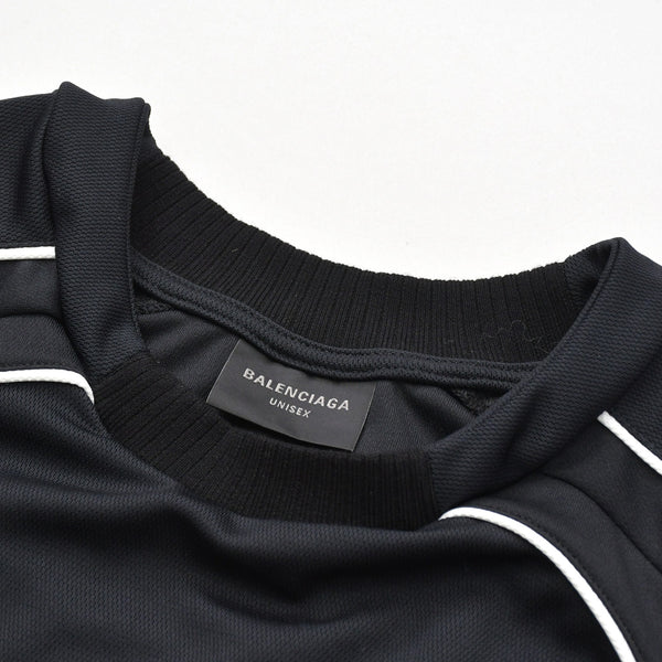 新品同様 BALENCIAGA バレンシアガ 24SS PARIS SOCCER パリ サッカーゲームシャツ 778972 サイズ1 ブラック 中古 4a007004