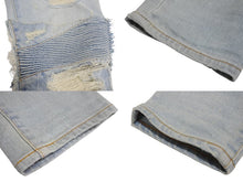 Load image into Gallery viewer, BALMAIN バルマン デニム パンツ ダメージデニム ボトムス バイカー コットン サイズ28 5385Z0621 美品 中古 4c070346