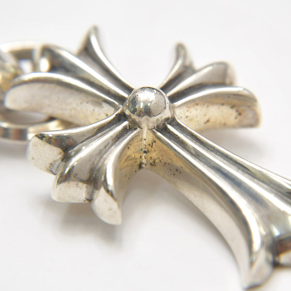 CHROME HEARTS クロムハーツ スモールCHクロス ウィズベイル ペンダント チャーム 重量約22.63g シルバー シルバー925 美品 中古 4a007036