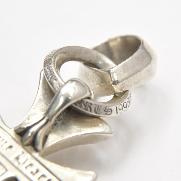 CHROME HEARTS クロムハーツ スモールCHクロス ウィズベイル ペンダント チャーム 重量約22.63g シルバー シルバー925 美品 中古 4a007036