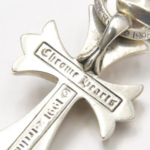 CHROME HEARTS クロムハーツ スモールCHクロス ウィズベイル ペンダント チャーム 重量約22.63g シルバー シルバー925 美品 中古 4a007036