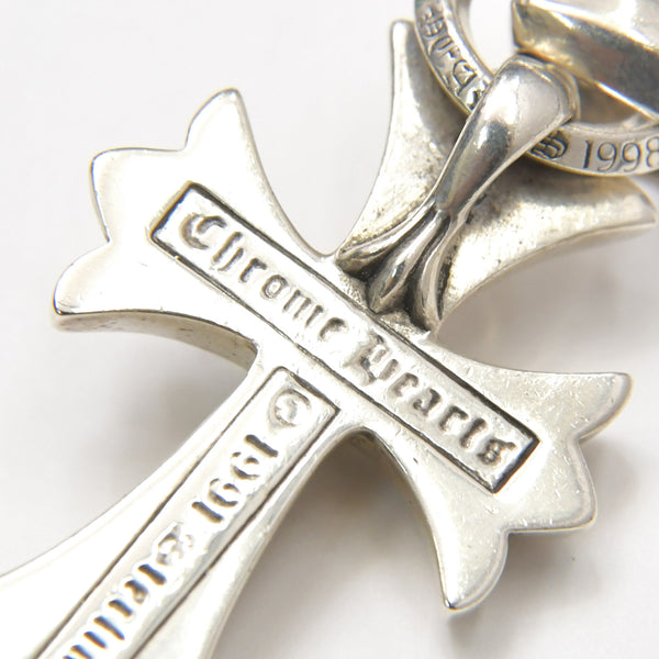 CHROME HEARTS クロムハーツ スモールCHクロス ウィズベイル ペンダント チャーム 重量約22.63g シルバー シルバー925 美品 中古 4a007036