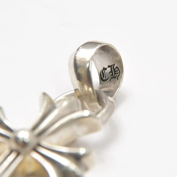 CHROME HEARTS クロムハーツ スモールCHクロス ウィズベイル ペンダント チャーム 重量約22.63g シルバー シルバー925 美品 中古 4a007036