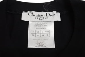 ChristianDior クリスチャンディオール アディクト Tシャツ 2H12155020 イタリア製 コットンブラック サイズ36 美品 中古 4c070455