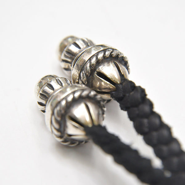 極美品 CHROME HEARTS クロムハーツ スモール CHクロス ペンダント ネックレス レザーブレード シルバー金具 シルバー925 重量約32.42g 中古 4a007046