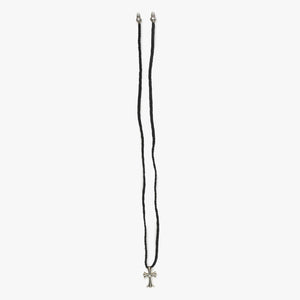 極美品 CHROME HEARTS クロムハーツ スモール CHクロス ペンダント ネックレス レザーブレード シルバー金具 シルバー925 重量約32.42g 中古 4a007046