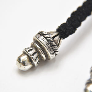 極美品 CHROME HEARTS クロムハーツ スモール CHクロス ペンダント ネックレス レザーブレード シルバー金具 シルバー925 重量約32.42g 中古 4a007046