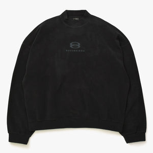 BALENCIAGA バレンシアガ Uniti Sports Icon モックネック フリース スウェットシャツ PJ71697975 フリース XSサイズ ブラック 美品 中古 4a007048