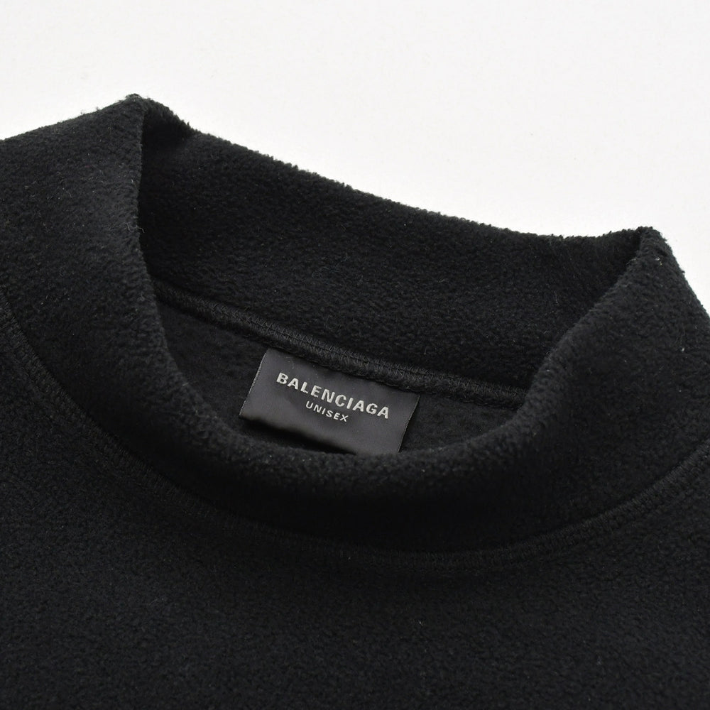 BALENCIAGA バレンシアガ Uniti Sports Icon モックネック フリース スウェットシャツ PJ71697975 フリース XSサイズ ブラック 美品 中古 4a007048