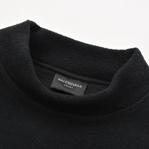 BALENCIAGA バレンシアガ Uniti Sports Icon モックネック フリース スウェットシャツ PJ71697975 フリース XSサイズ ブラック 美品 中古 4a007048