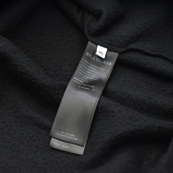 BALENCIAGA バレンシアガ Uniti Sports Icon モックネック フリース スウェットシャツ PJ71697975 フリース XSサイズ ブラック 美品 中古 4a007048