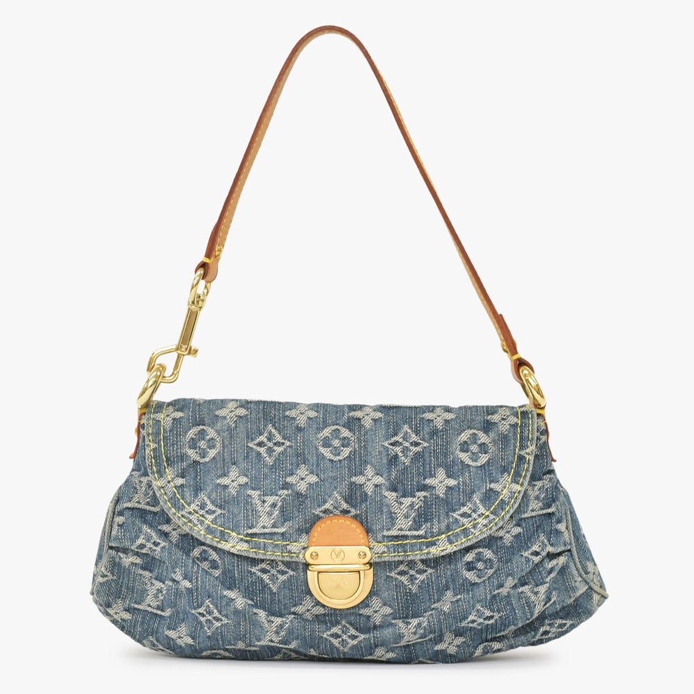 Very good condition LOUIS VUITTON Mini Pretty One Shoulder Bag M95050 Monogram Denim Indigo Blue Used 4a000705