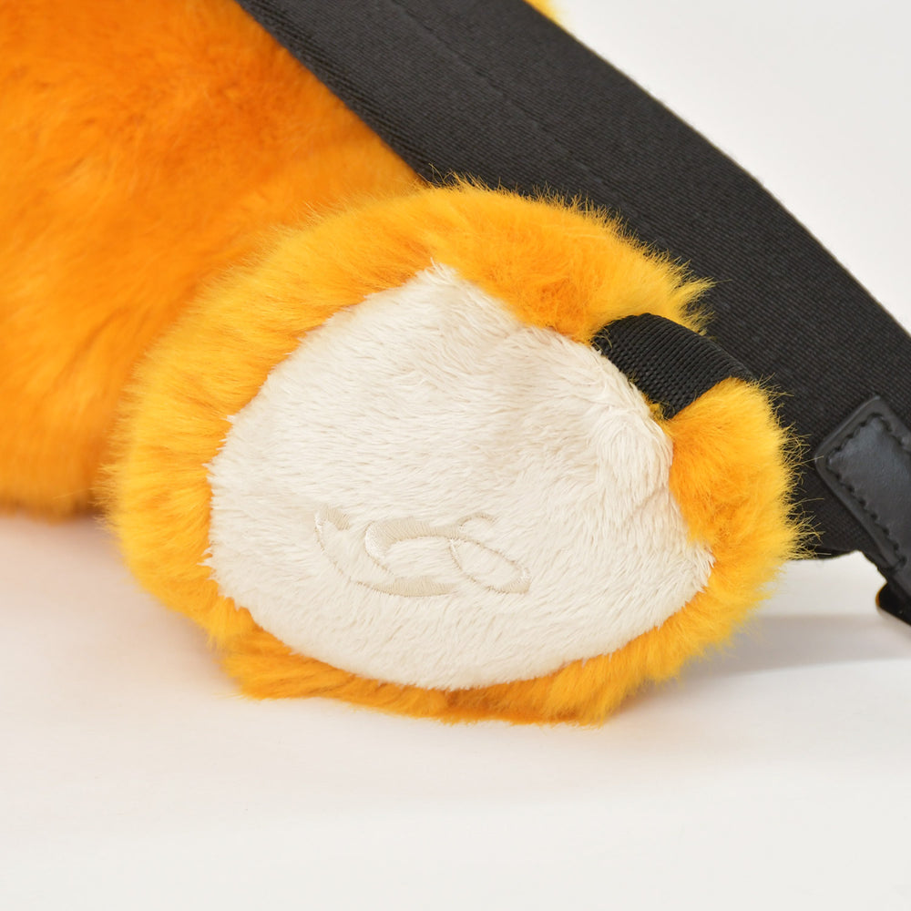Very good condition Dolce&GDolce &amp; Gabbana bear motif backpack, animal series, fur, orange, used, item number 4a008545