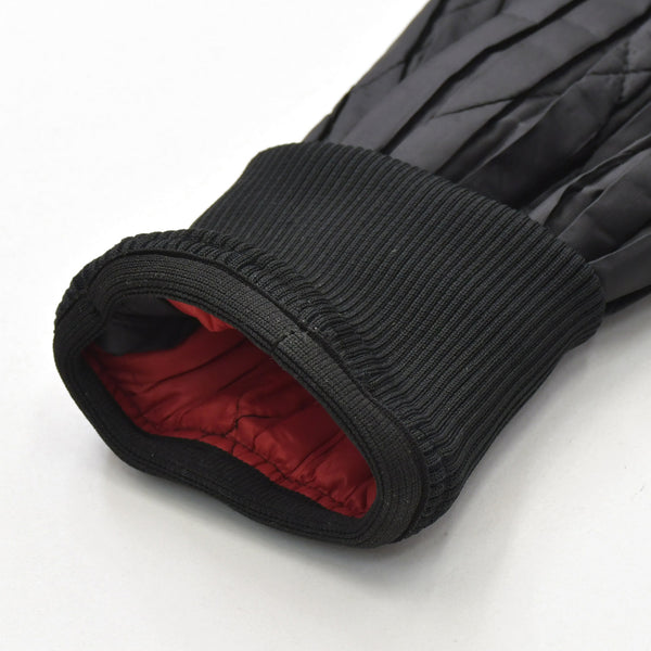 極美品 HOMME PLISSE ISSEY MIYAKE オム プリッセ イッセイ ミヤケ パデッド プリーツ ブルゾン HP73FC011 ブラック レッド 3サイズ アウター 中古 4a007066