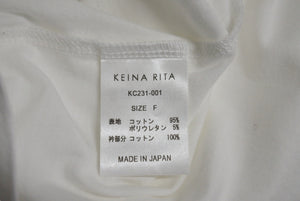 KEINA RITA ケイナリタ BOX TEE No.2 ボックスT コットン ホワイト サイズ F レディース 美品 中古 4c071352