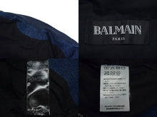 画像をギャラリービューアに読み込む, BALMAIN バルマン パテッド デニム ブルゾン JAPAN製 コットン ブルー サイズM S8H2103T348 美品 中古 4c071931