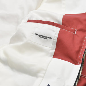 新品未使用品 TAKAHIROMIYASHITA TheSoloist タカヒロミヤシタザソロイスト Back Gusset Sleeve バックガセットスリーブ ジャケット レッド ホワイト ネイビー サイズ46 中古 4a007208