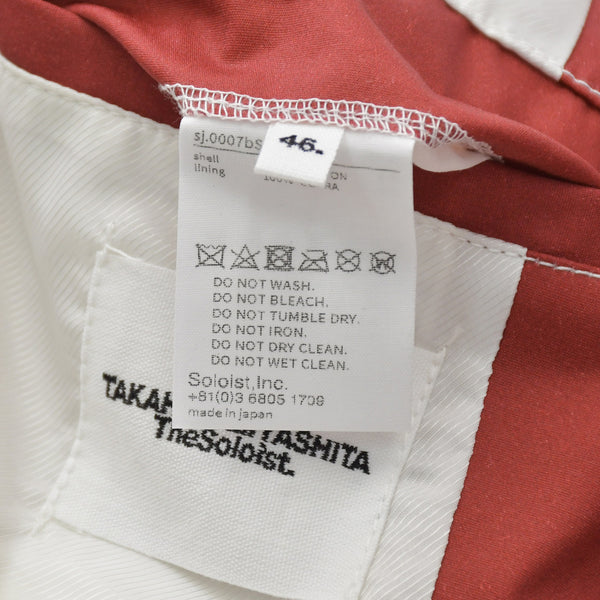 新品未使用品 TAKAHIROMIYASHITA TheSoloist タカヒロミヤシタザソロイスト Back Gusset Sleeve バックガセットスリーブ ジャケット レッド ホワイト ネイビー サイズ46 中古 4a007208