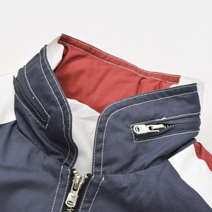 新品未使用品 TAKAHIROMIYASHITA TheSoloist タカヒロミヤシタザソロイスト Back Gusset Sleeve バックガセットスリーブ ジャケット レッド ホワイト ネイビー サイズ46 中古 4a007208