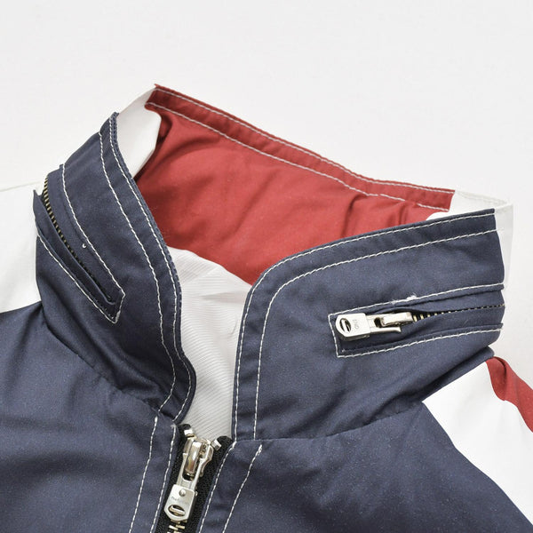 新品未使用品 TAKAHIROMIYASHITA TheSoloist タカヒロミヤシタザソロイスト Back Gusset Sleeve バックガセットスリーブ ジャケット レッド ホワイト ネイビー サイズ46 中古 4a007208